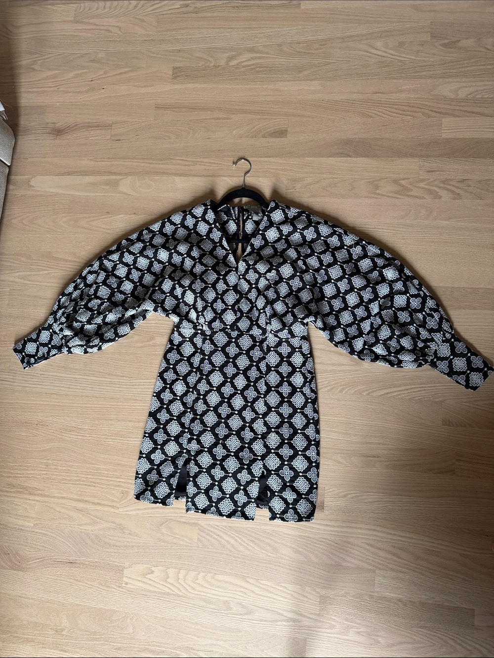 ASOS Black And white Embroidered dress